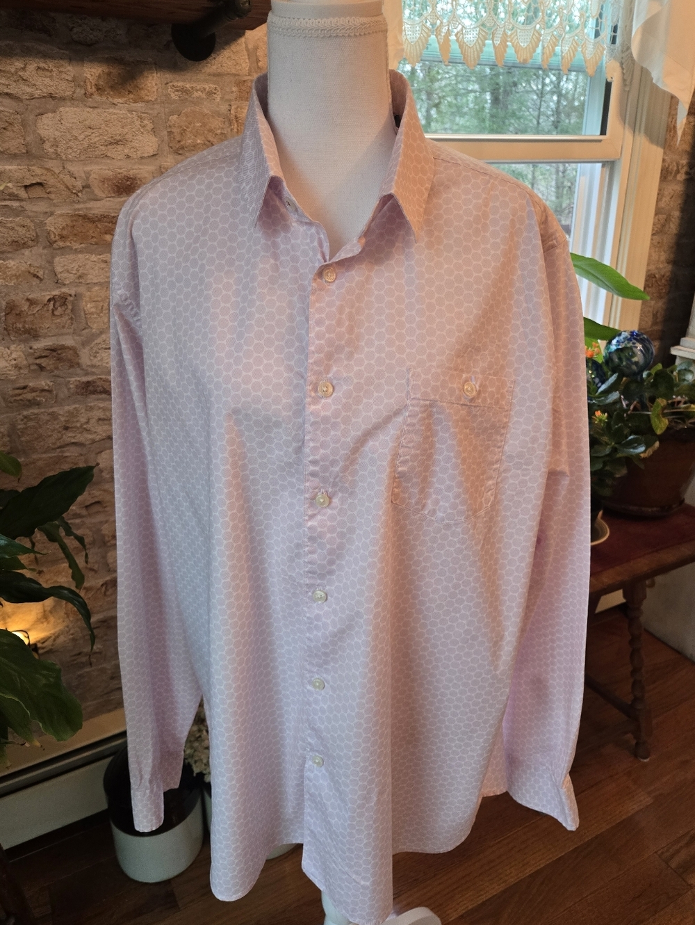 Ted Baker London Pink Polka Dot Dress Shirt